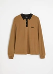 Coalition CLTN SK8 LG POLO Men's Long Sleeve Polo Shirt – camel