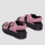 Dr. Martens Platform Sandals Zebzag Suede Women's Powder Pink 42689650