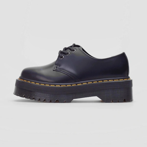 Dr. Martens platform shoes 1461 Quad Polished Smooth black 25567001