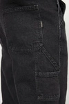 Kaotiko Washed Black Denim Dungarees