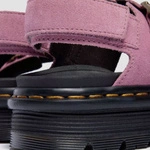 Dr. Martens Platform Sandals Zebzag Suede Women's Powder Pink 42689650