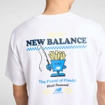New Balance White T-shirt Fish and Chips MT61I5BMWT