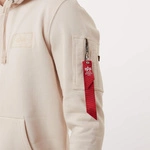 Alpha Industries Back Print Hoody JET STREAM WHITE