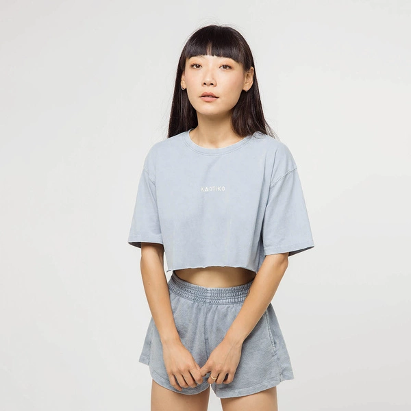 Kaotiko CROP TOP WASHED STEEL