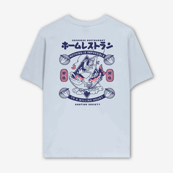 Kaotiko M/C WASHED NOTHING IS IMPOSSIBLE T-shirt AQ050-01-G002