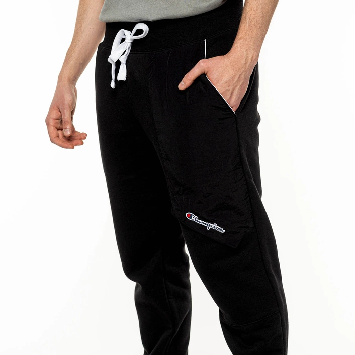 Champion ASYMMETRIC SCRIPT LOGO JOGGERS BLACK