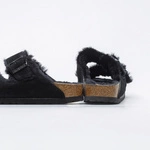 Birkenstock Women's Sandals Arizona VL Sheepskin Black