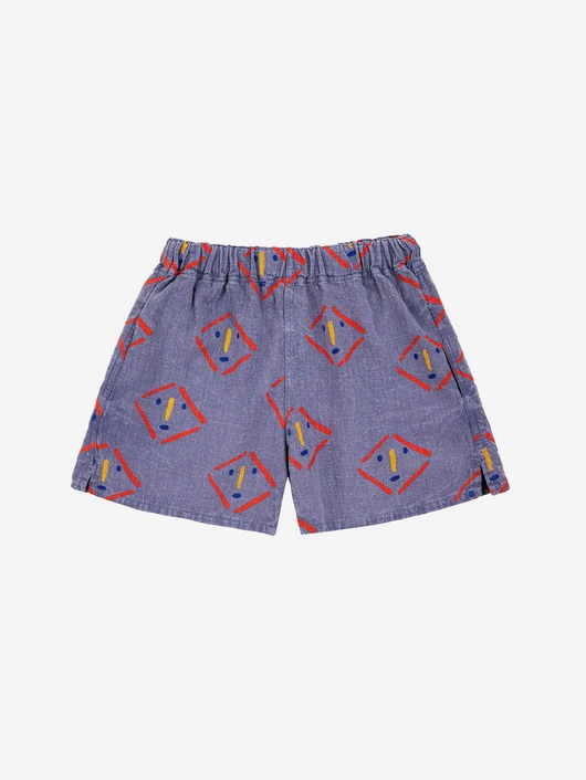 BOBO CHOSES MASKS ALL OVER WOVEN SHORTS