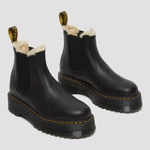 Dr. Martens fur-lined platform Chelsea boots 2976 Quad Pisa black 25635001