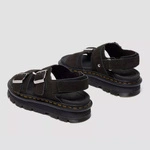 Dr. Martens Platform Sandals Zebzag Suede Women's Black 42689001