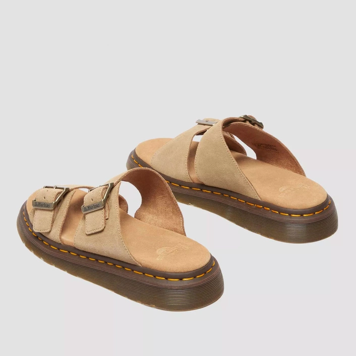 Dr. Martens Slides Josef Suede Light Brown 41083200