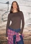 Coalition CLTN FARON Women's long-sleeve T-shirt – chocolate