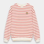 Kaotiko Red Heart Stripes Sweatshirt AL010-03-G002