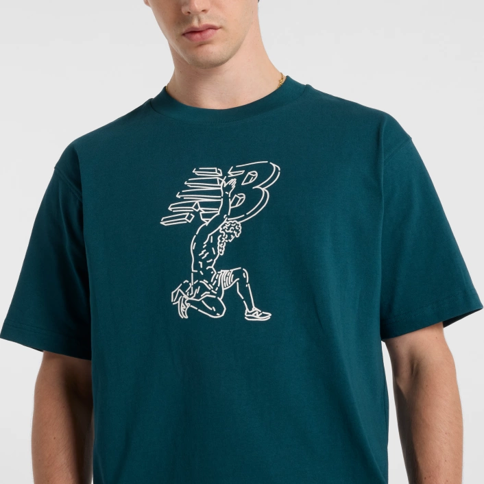 New Balance Men's Green T-shirt MT51978DOE