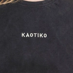 Kaotiko CROP TOP WASHED BLACK