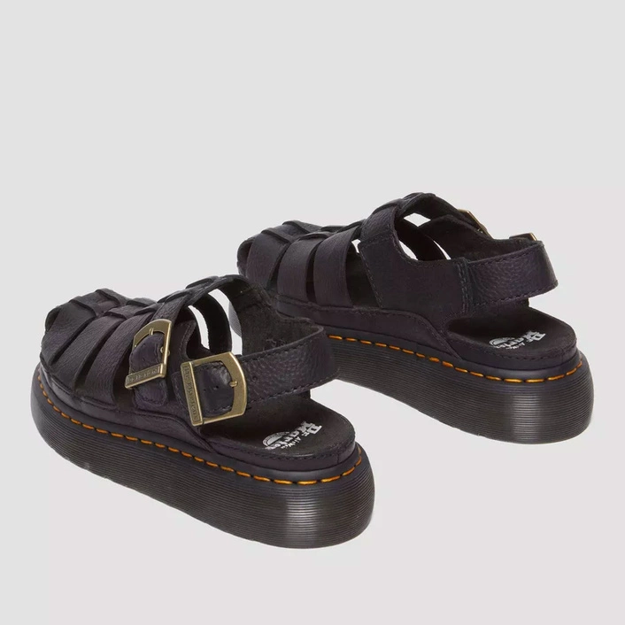 Dr. Martens Fisherman Sandals Wrenlie Grizzly Black 31524001