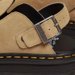 Dr. Martens Platform Mules Zebzag Slingback Suede Light Brown 31737439