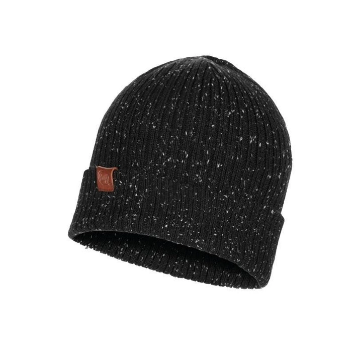 Buff Knitted Hat Kort BLACK